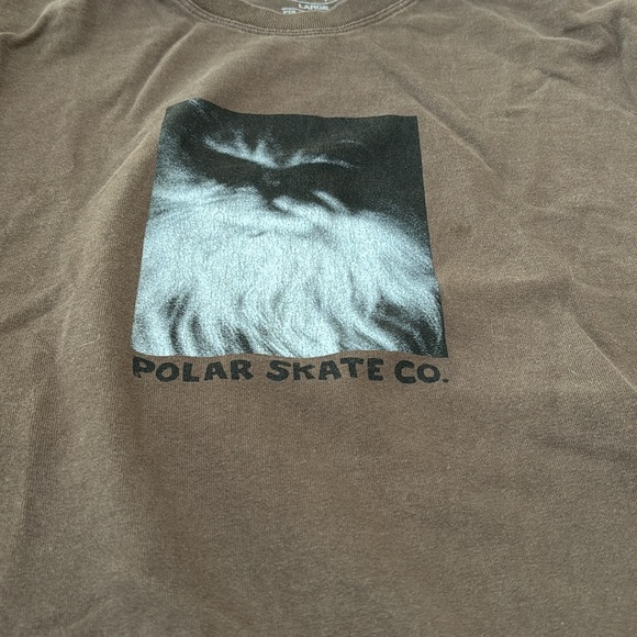Polar Skate T-Shirt size large in brown - Picture 3 of 3